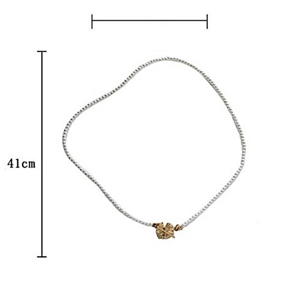 Golden Daisy Pearl Metal Necklace Choker - Picture 10 of 11